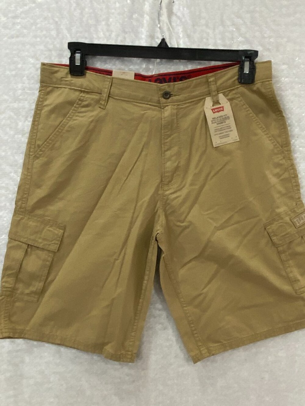 Levi’s XX Relaxed Fit Cargo Shorts Beige Big Kids Boys 18 Husky 34x10 NEW